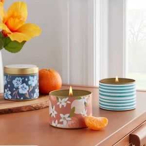 NIB OPALHOUSE Grab Mini Tin w/ Patterned Wrap Label- Herbal & Fresh Gift Set